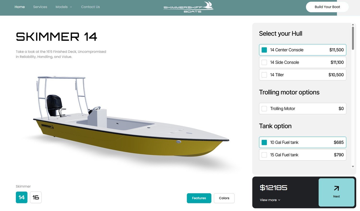 Skimmer Skiff &mdash; screen 2 of 3